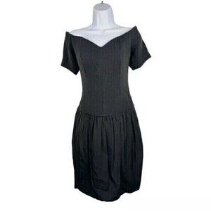Nicole Miller Drop Waist Dress Women 8 Strapless Cocktail Date Night Classy Midi